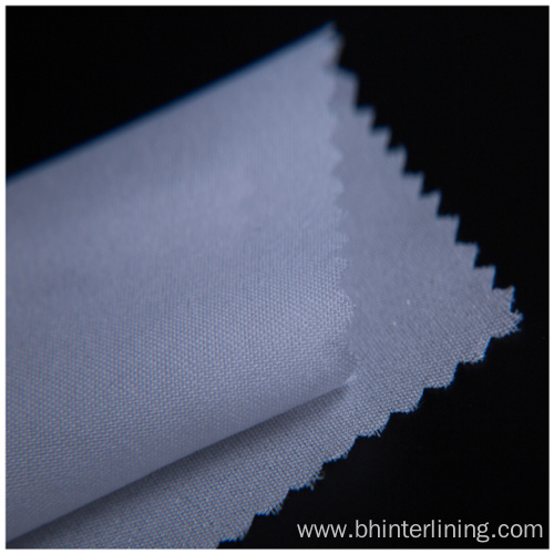 Polyester adhesive double dot woven coat fusing interlining